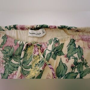 Abercrombie & Fitch Purple Crinkle Textured Pull-On Palazzo Pant